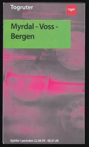 Fahrtroutenplaner, Myrdal - Voss - Bergen, Norwegen, 2000
