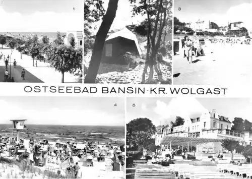 AK, Seebad Bansin Usedom, fünf Abb., 1980