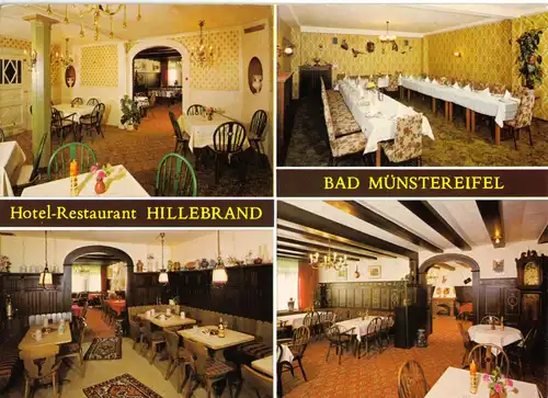 AK, Bad Münstereifel, Hotel-Restaurant Hillebrand, vier Abb., um 1978
