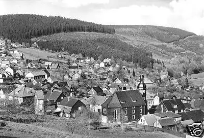 AK, Manebach Thür. Wald, Blick zur Sturmheide, 1974