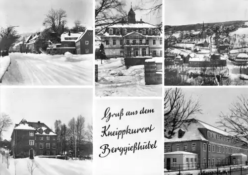 AK, Kneippkurort Berggießhübel, fünf Winteransichten, 1972