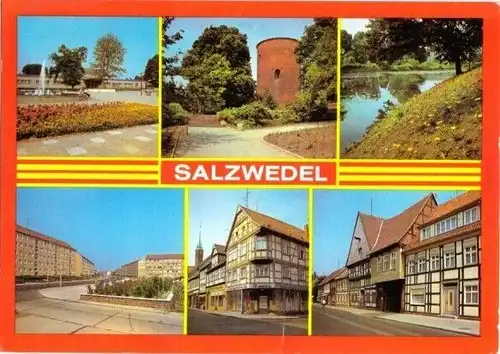 AK, Salzwedel, 6 Abb., Teilansichten, 1981