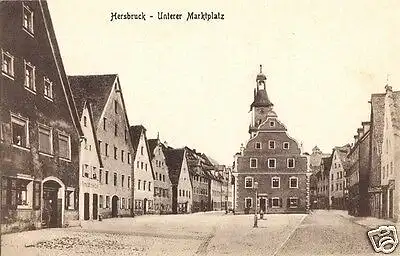AK, Hersbruck, Unterer Marktplatz, um 1920