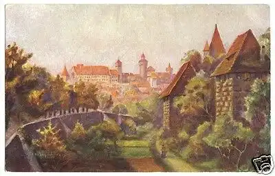 AK, Nürnberg, Spittlertorpartie, Künstlerkarte, um 1925
