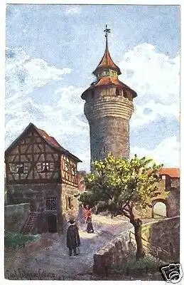 AK, Nürnberg, Vestnerurm, Künstlerkarte, um 1926