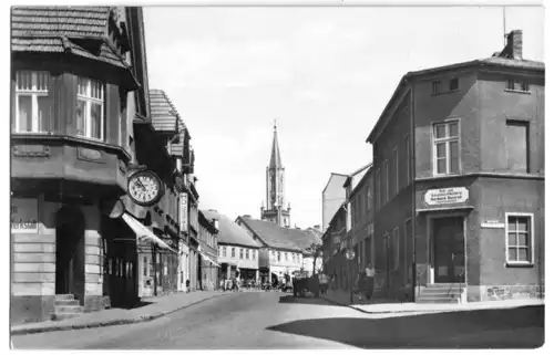 AK, Fürstenberg Havel, Ernst-Thälmann-Str., Geschäftshäuser, 1960