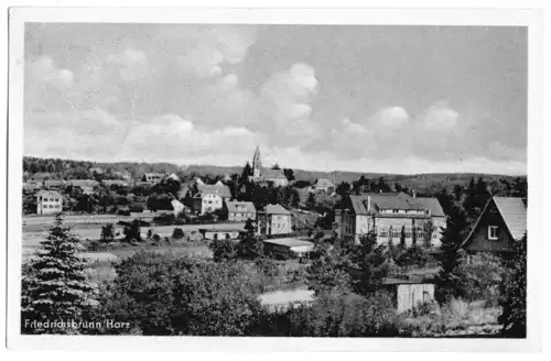 AK, Friedrichsbrunn Harz, Teilansicht, 1956