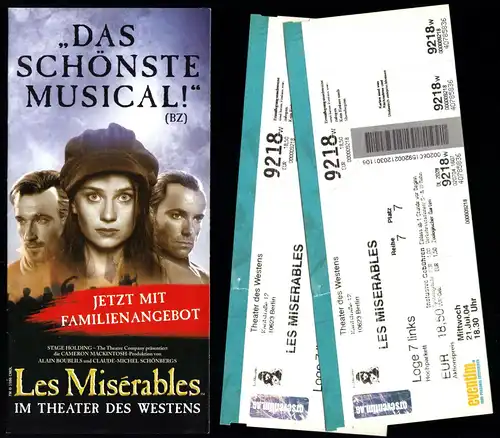 Theaterprogramm, Theater des Westens Berlin, Les Misérables, 2004