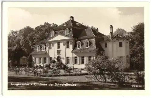AK, Bad Langensalza, Klubhaus des Schwefelbades, 1955