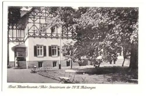 AK, Bad Klosterlausnitz, Sanatorium der SVK, 1952