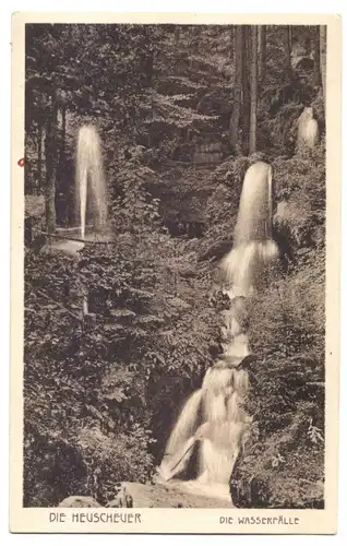 AK, Heuscheuer, Die Wasserfälle, um 1929