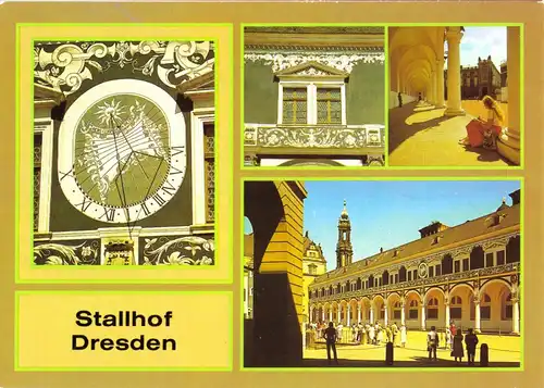 AK, Dresden, Stallhof, vier Abb., 1986