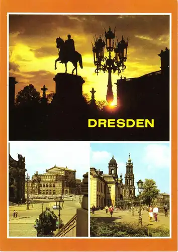 AK, Dresden, drei Abb., 1988