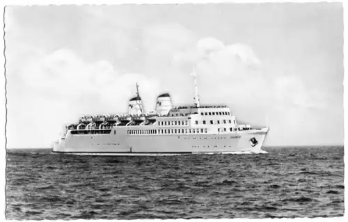 AK, Fährschiff "Saßnitz" auf See, 1960