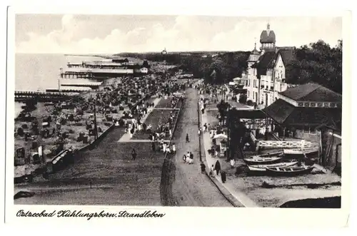 AK, Ostseebad Kühlungsborn, Strandleben, 1950