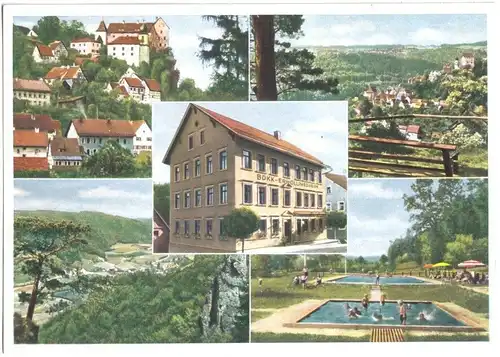 AK, Egloffstein Fränk. Schweiz, Kriegsopfer-Erholungsheim, fünf Abb., um 1955