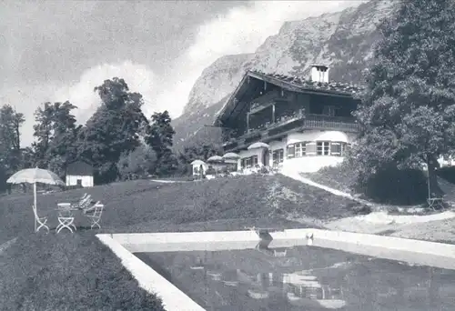 Prospekt, Hotelpension zu Lehen, Hintersee b. Berchtesgaden, um 1965