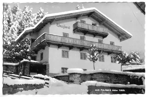 AK, Fulpmes, Tirol, Pension Bergland, Winteransicht, 1965