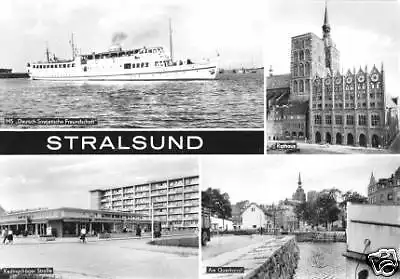 AK, Stralsund, vier Abb., u.a. Kaufhalle, 1978