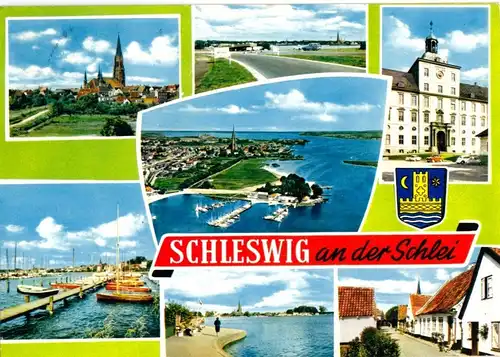 AK, Schleswig an der Schlei, sieben Abb., gestaltet, 1974