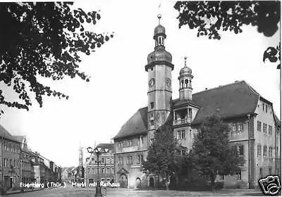AK, Eisenberg Thür., Markt mit Rathaus, 1969
