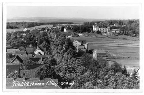 AK, Friedrichsbrunn Harz, Teilansicht, Echtf., um 1960