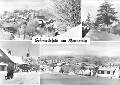 AK, Schmiedefeld am Rennsteig, 4 Winteransichten, 1983