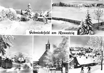 AK, Schmiedefeld am Rennsteig, 5 Winteransichten, 1978