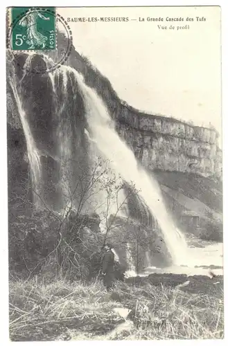 AK, Baume-les-Messieurs, Jura, Le Grande Cascade des Tufs, 1908