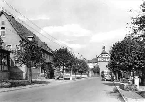 AK, Heldburg Kr. Hildburghausen, Straßenpartie in der Unteren Vorstadt, 1978