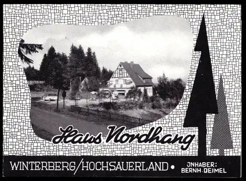 Prospekt, Winterberg Hochsauerl., Haus Nordhang, um 1960