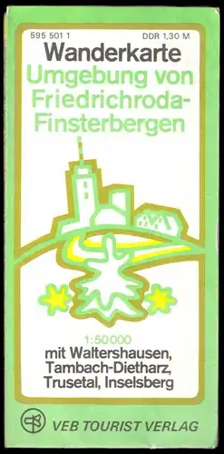 Wanderkarte, Umgebung von Friedrichroda - Finsterbergen, 1978