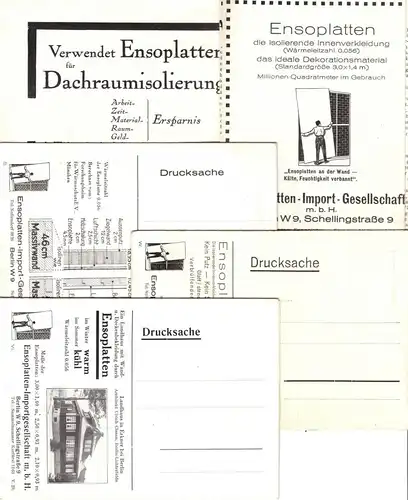 Konglomerat von Werbemitteln für Ensoplatten, 1927 - 1929, Berlin