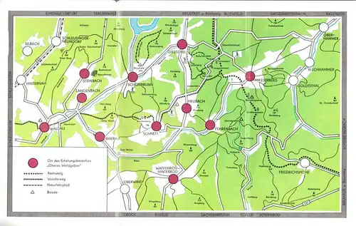 Mappe mit Werbeprospekten der Orte des Oberen Waldgebietes im Kr. Hildburghausen