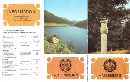 Mappe mit Werbeprospekten der Orte des Oberen Waldgebietes im Kr. Hildburghausen
