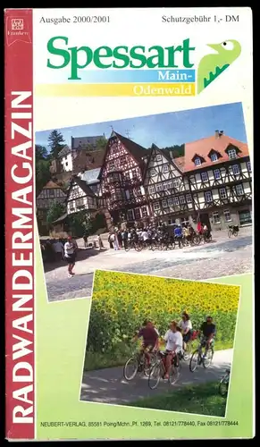 Radwandermagazin Spessart - Main - Odenwald, mit Reliefkarte, 2000