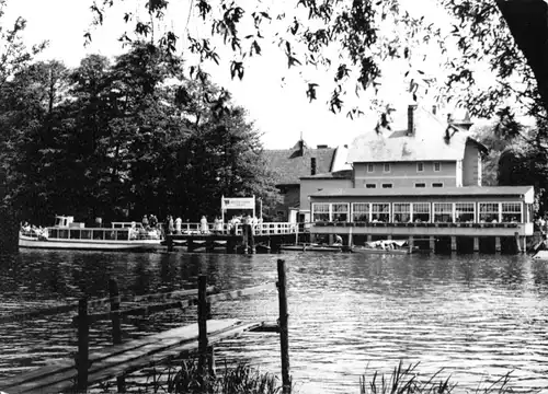 AK, Caputh Kr. Potsdam, Gaststätte "Fährhaus" mit Anlegestelle, 1962