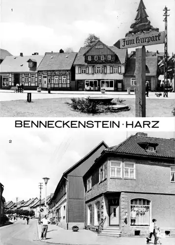 AK, Benneckenstein Harz, zwei Straßenansichten, 1978