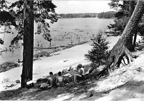 AK, Grünheide Mark, Badestelle am Peetzsee, 1967