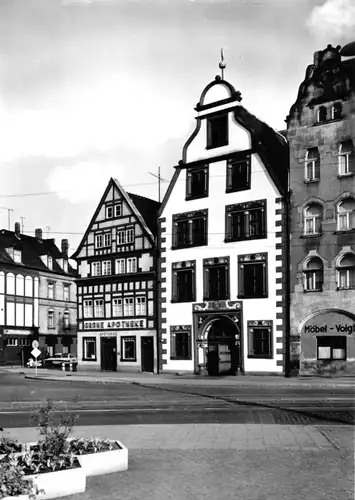 AK, Erfurt, Weinrestaurant "Hohe Lilie" am Domplatz und Grüne Apotheke, 1975