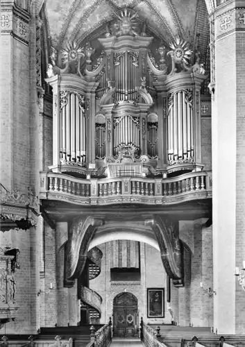 AK, Güstrow Meckl., Pfarrkirche, Innenansicht mit Orgel, 1974