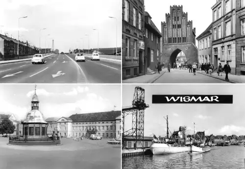 AK, Wismar, vier Abb., 1974