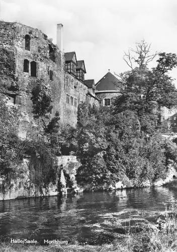 AK, Halle Saale, Blick zur Moritzburg, 1972