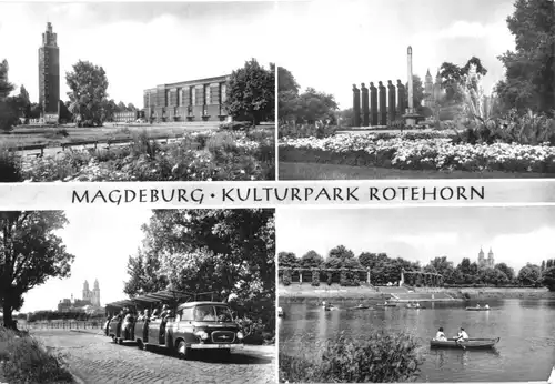 AK, Magdeburg, vier Abb., Kulturpak Rotehorn, vier Abb., 1971