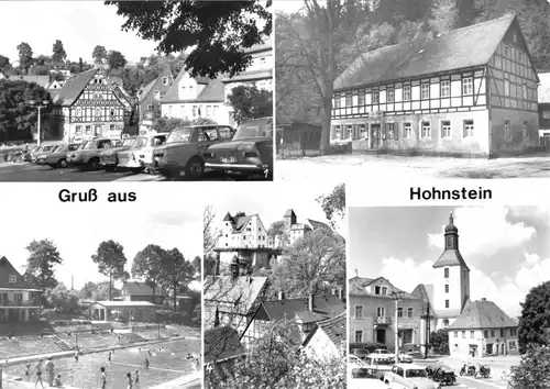 AK, Hohnstein Sächs. Schweiz, fünf Abb., 1981