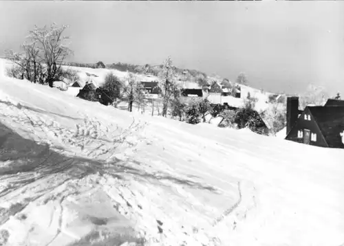 AK, Schellerhau Erzgeb., winterliche Teilansicht, 1963