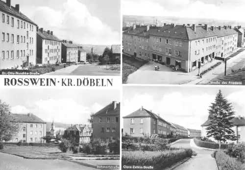 AK, Roßwein Kr. Döbeln, vier Abb., 1968