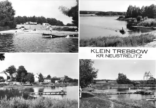 AK, Klein Trebbow Kr. Neustrelitz, Am Klügersee, vier Abb., 1985