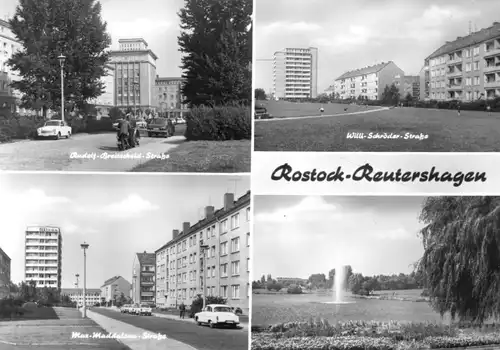 AK, Rostock Reutershagen, vier Abb., 1976