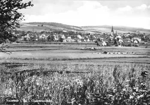 AK, Neustadt in Sa., Gesamtansicht, 1966